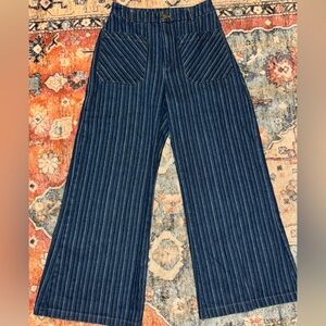 Cider Striped Jeans - Wide Leg with front pockets - Size M